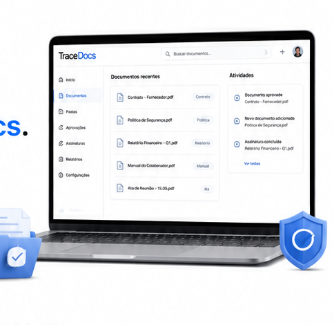 Interface do TraceDocs em um notebook
